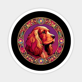 Cocker Spaniel Dog  - Art Nouveau Inspired Design Magnet